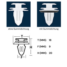 20x Türverkleidung Clips