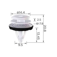 10 x Befestigungs-Clip mit